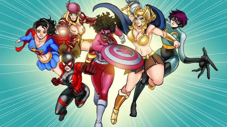 Capitaine Haremverse est la parodie de Peggy dans Hentai Heroes